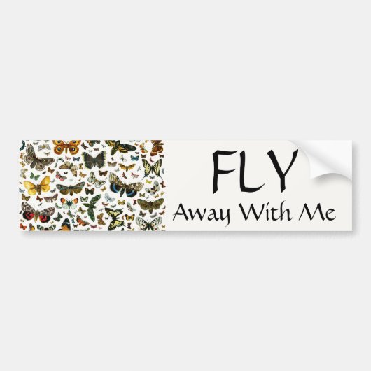 Europa's beste Butterflies en Moths Collage Bumpersticker (Voorkant)