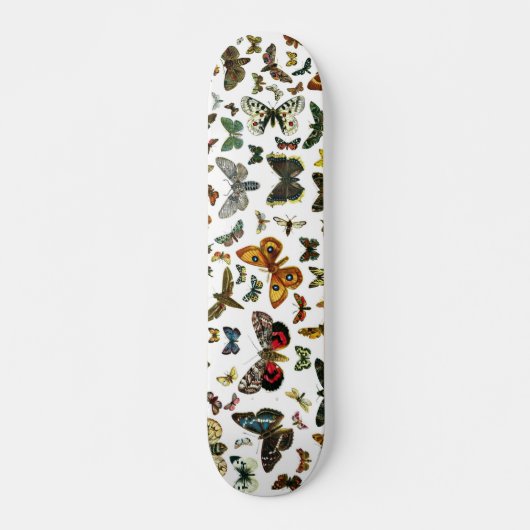 Europa's beste Butterflies en Moths Collage Skateboard (Voorkant)