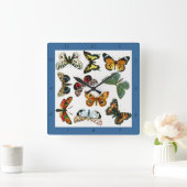 Europa's beste Butterflies en Moths Collage Vierkante Klok (Huis)