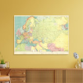 Europa's communicatie over land en zee canvas afdruk (Insitu (Woonkamer))