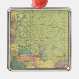 Europa's communicatie over land en zee metalen ornament