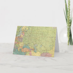 Europa's overland, communicatie met zee feestdagen kaart
