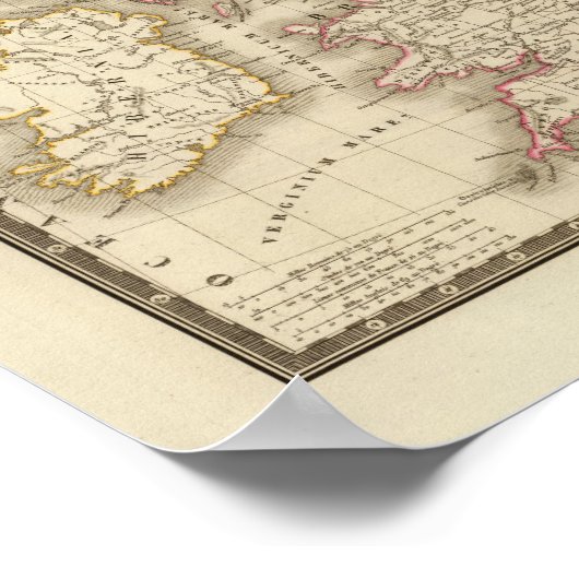 Europe Central England Duitsland Poster (Hoek)