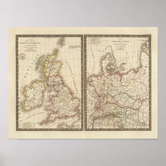 Europe Central England Duitsland Poster (Voorkant)