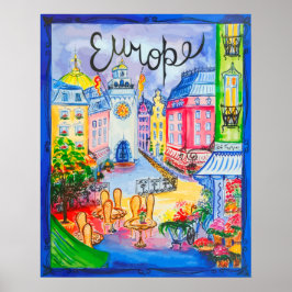  Europe City-scène Poster