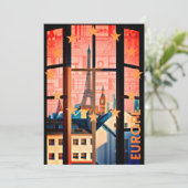 Europe Feestdagenkaart (Staand voorkant)