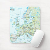 Europe Map Mousepad Muismat (Met muis)