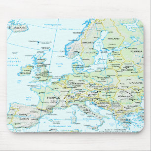 Europe Map Mousepad Muismat