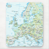 Europe Map Mousepad Muismat (Voorkant)