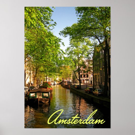 Europe Netherlands Amsterdam Canal Poster (Voorkant)