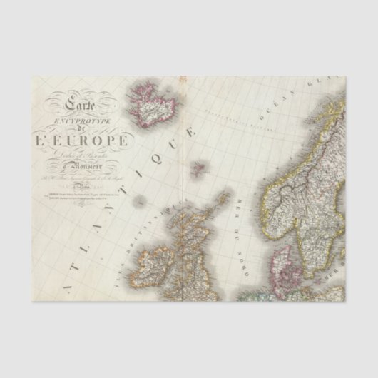 Europe noordwest tissuepapier (Voorkant)