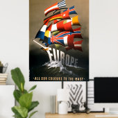 Europe Plan Marshall Poster (Thuiskantoor)