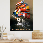 Europe Plan Marshall Poster (Keuken)