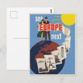 Europe Travel France Rome Italië  Briefkaart (Voorkant / Achterkant)