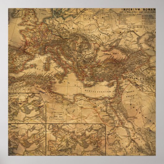 Europe Vintage Map Poster (Voorkant)