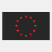 European Anarchist Flag Rechthoekige Sticker (Voorkant)