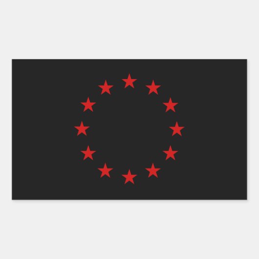 European Anarchist Flag Rechthoekige Sticker (Voorkant)