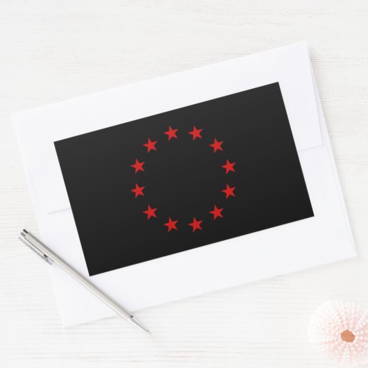 European Anarchist Flag Rechthoekige Sticker (Envelop)