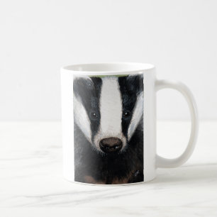 European Badger Portrait Painting Koffiemok