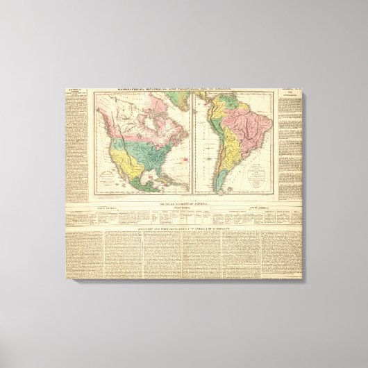 European Discovery of America Atlas Map Canvas Afdruk (Voorkant)