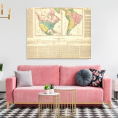 European Discovery of America Atlas Map Canvas Afdruk (Insitu (Woonkamer))