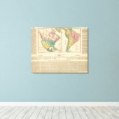 European Discovery of America Atlas Map Canvas Afdruk (Insitu (Houten vloer))