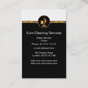 European English Classy Cleaning Service Visitekaartje