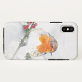 European English Robin Bird Winter Holly Berries Case-Mate iPhone Case (Achterkant (horizontaal))