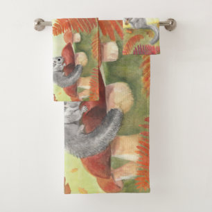 European Fat Dormouse (Glis glis) in Natuur Bad Handdoek