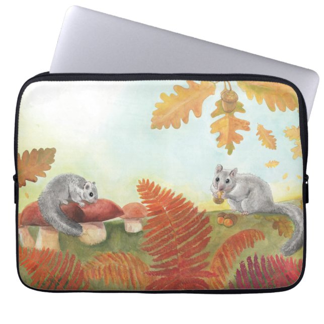 European Fat Dormouse Glis glis in Natuur Laptop Sleeve (Voorkant)