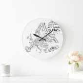 European Food Map Kitchen Clock Grote Klok (Huis)