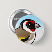 European Goldfinch Ronde Button 5,7 Cm (Voorkant /achterkant)
