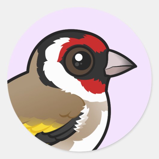 European Goldfinch Ronde Sticker (Voorkant)