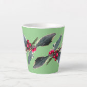 European Holly Cust. Green Latte Mok (Voorkant)