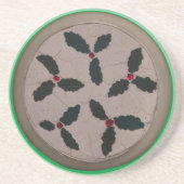 European Holly Cust. Onderzetter kerstmozaïek (Voorkant)