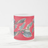 European Holly Cust. Rode Mok met gevroren glas (Voorkant links)