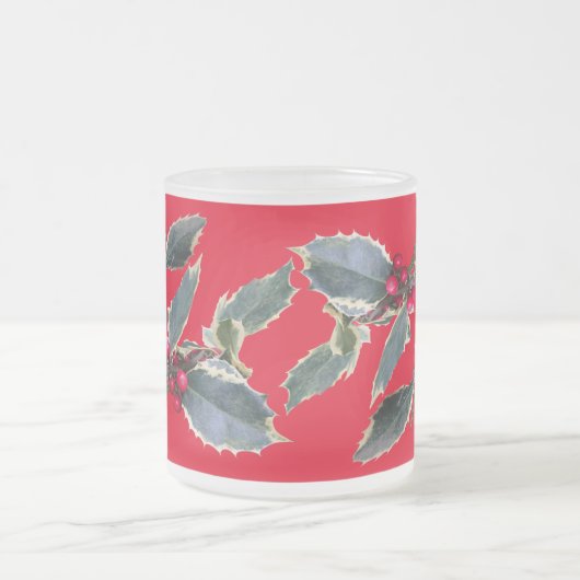 European Holly Cust. Rode Mok met gevroren glas (Center)