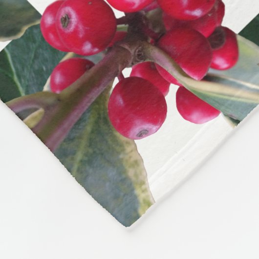 European Holly Pattern kerst Blanket Fleece Deken (Hoek)