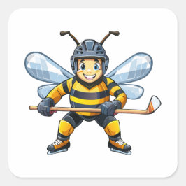 European honey bee (Apis mellifera) Vierkante Sticker