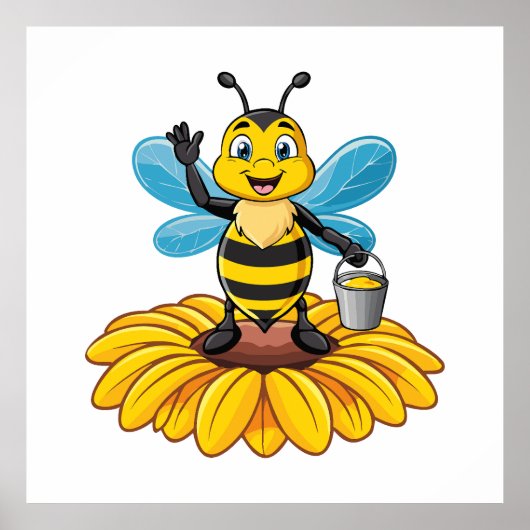 European honey bee poster (Voorkant)
