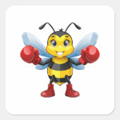 European honey bee vierkante sticker (Voorkant)