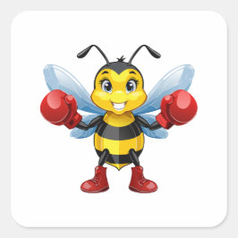 European honey bee vierkante sticker