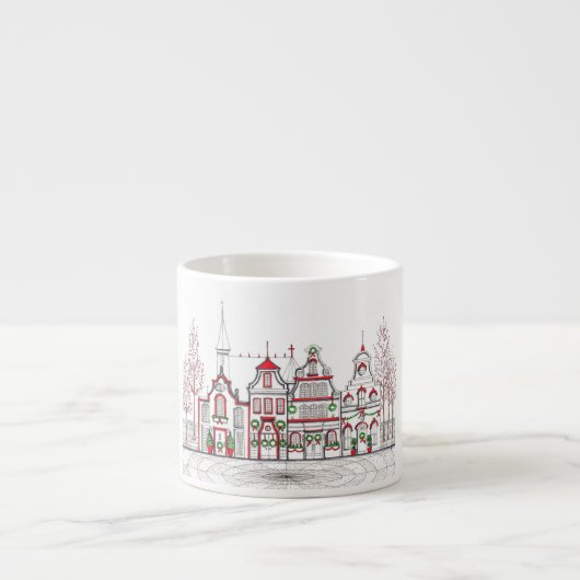 European Kerstwinkels Espresso Cup Kop (Voorkant)