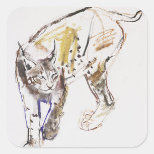 European Lynx Vierkante Sticker