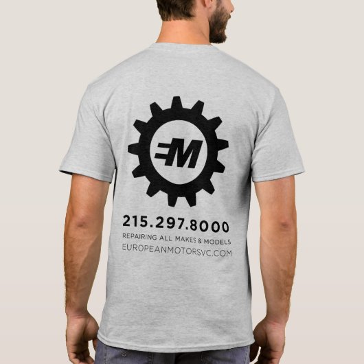 European Motor Services B284 Timing T-shirt (Achterkant)