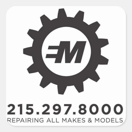 European Motor Services, LLC Decal Vierkante Sticker (Voorkant)