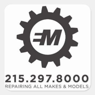 European Motor Services, LLC Decal Vierkante Sticker