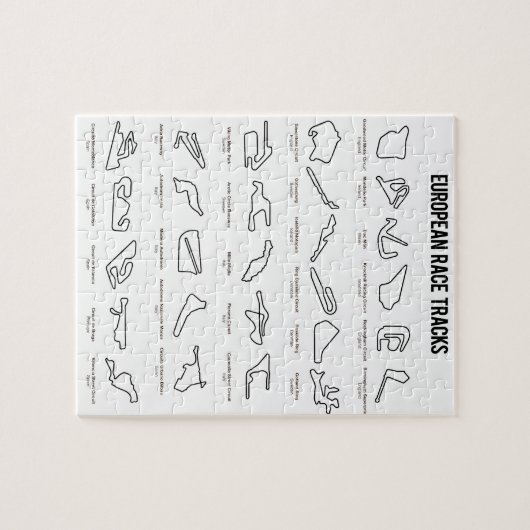 European Race Tracks Legpuzzel (Horizontaal)