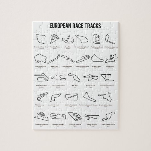 European Race Tracks Legpuzzel (Verticaal)