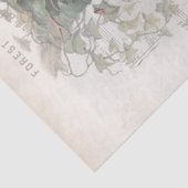 European Robin Bird Nest Vines Old Music Decoupage Tissuepapier (Detail)